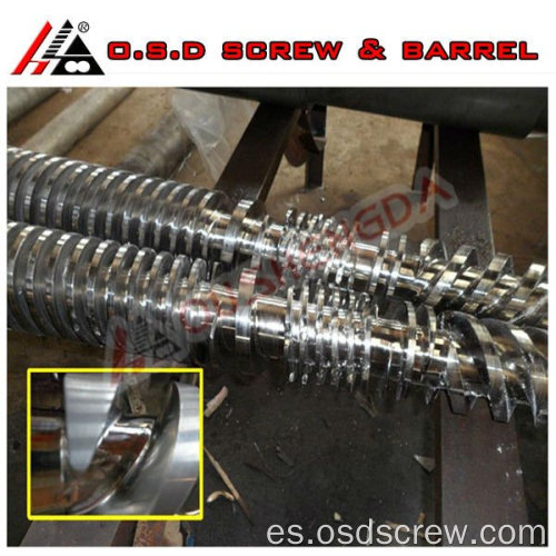 Extrusora cónica doble tornillo y barril para tubos de pvc perfil windor puerta de plástico Weber92 / 188 80/156 65/132 55/110 50/105